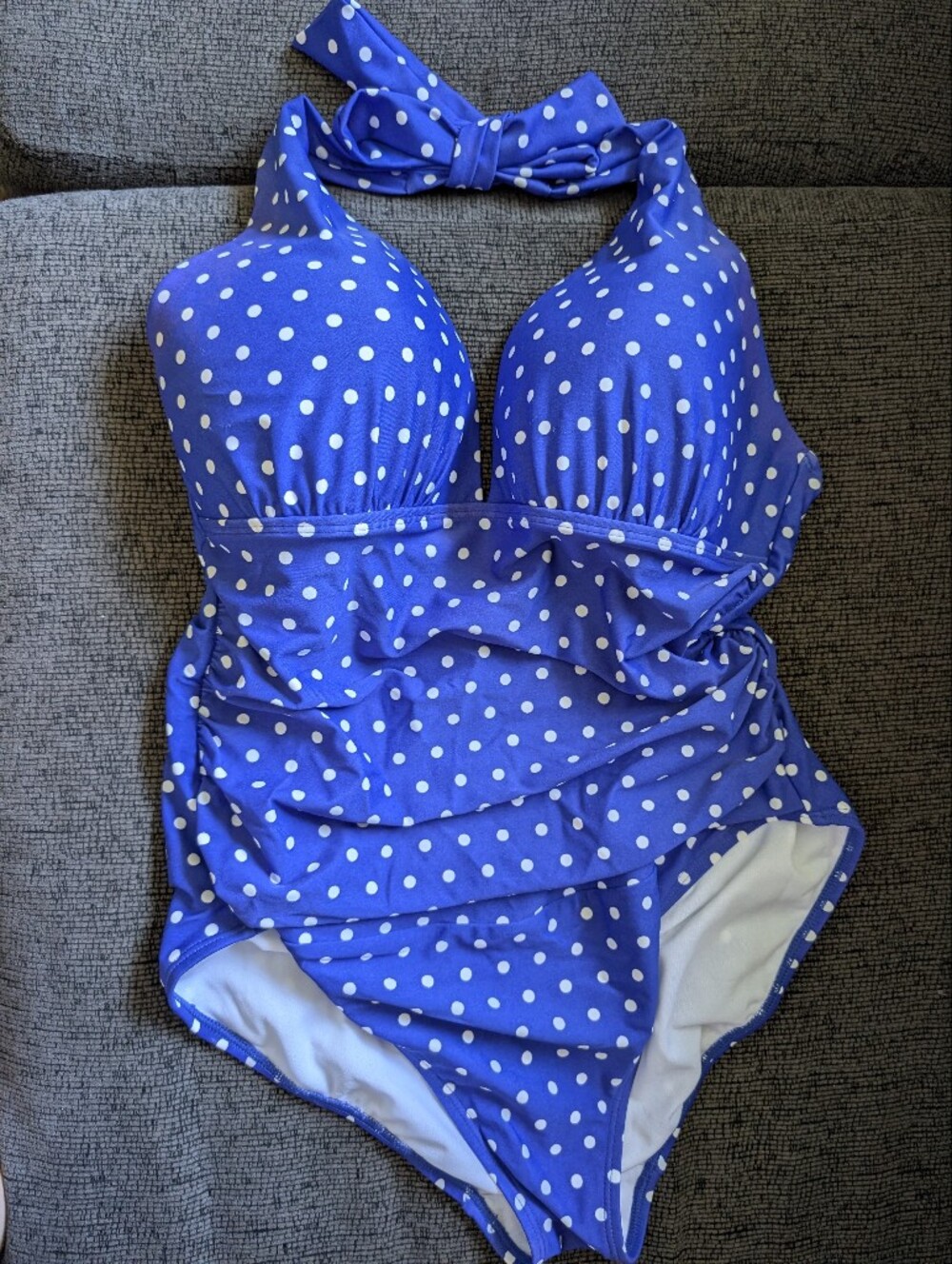 Ralph Lauren Retro Polka Dot One Piece swim 10/12